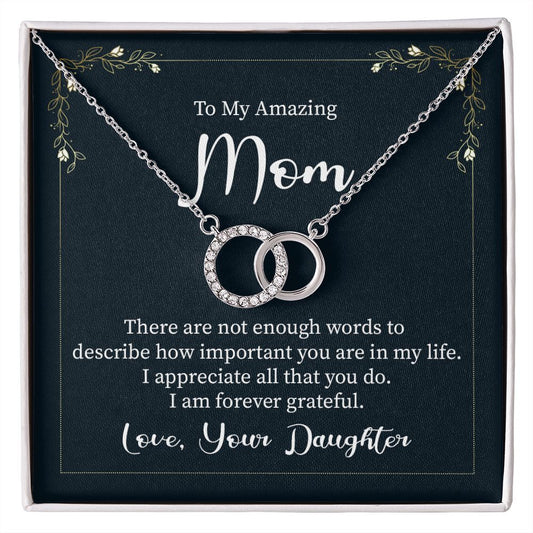 To MY Mother From Daughter I Perfect Pair Necklace