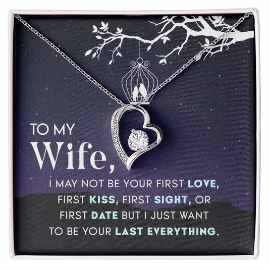 To My Wife I Forever Love Necklace With On Demand Message Card